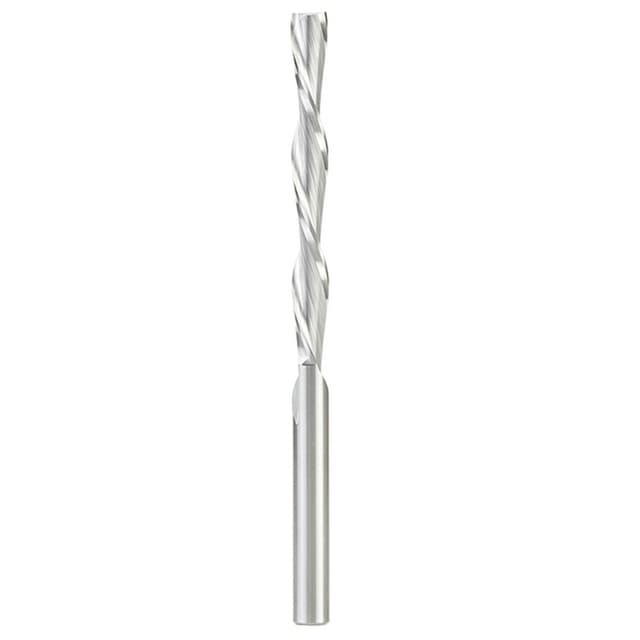 1/4" x 4" Foam Cutting Down-Cut Square End Spiral Router Bit, 2-Flute, 1/4" Shank