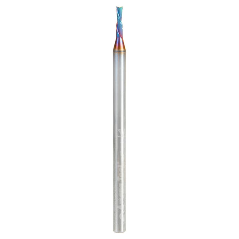 48210-K 1.5mm x 50mm Down-Cut Spektra Extreme Tool Life Coated Spiral Plunge Bit, 2-Flute, 3mm Shank