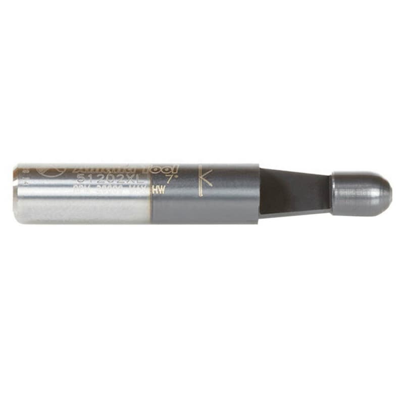 1/4" x 1-1/2" High Performance AlTiN Coated Panel Pilot Bevel Trim Bit, 1-Flute, 1/4" Shank