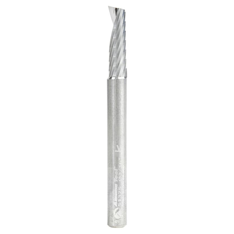 3/16" x 2" x 5/8" Up-Cut 'O' Aluminum Cutting CNC Spiral Router Bit, 1-Flute, 3/16" Shank