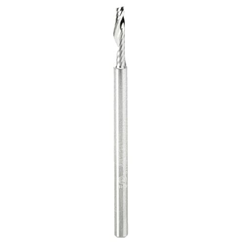 1/4" x 3" Up-Cut 'O' Plastic Cutting CNC Spiral Router Bit, 1-Flute, 1/4" Shank
