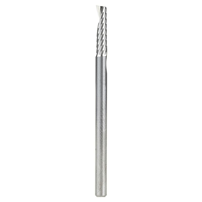1/8" x 2" Up-Cut 'O' Aluminum Cutting CNC Spiral Router Bit, 1-Flute, 1/8" Shank