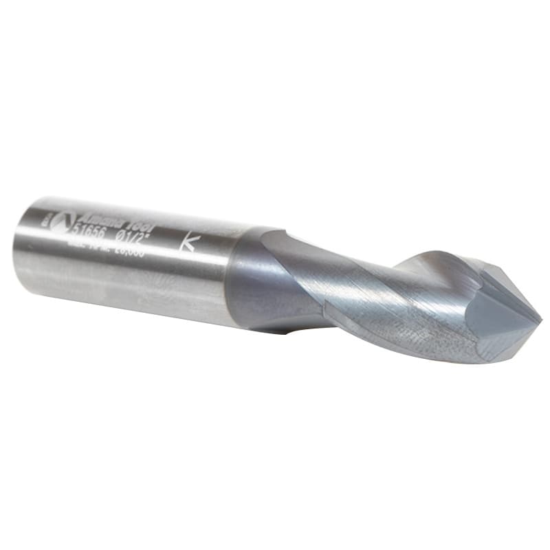 1/2" x 3" High Performance CNC 'V' Up-Cut Spiral Drill Router Bit/End Mill, 2-Flute, 1/2" Shank
