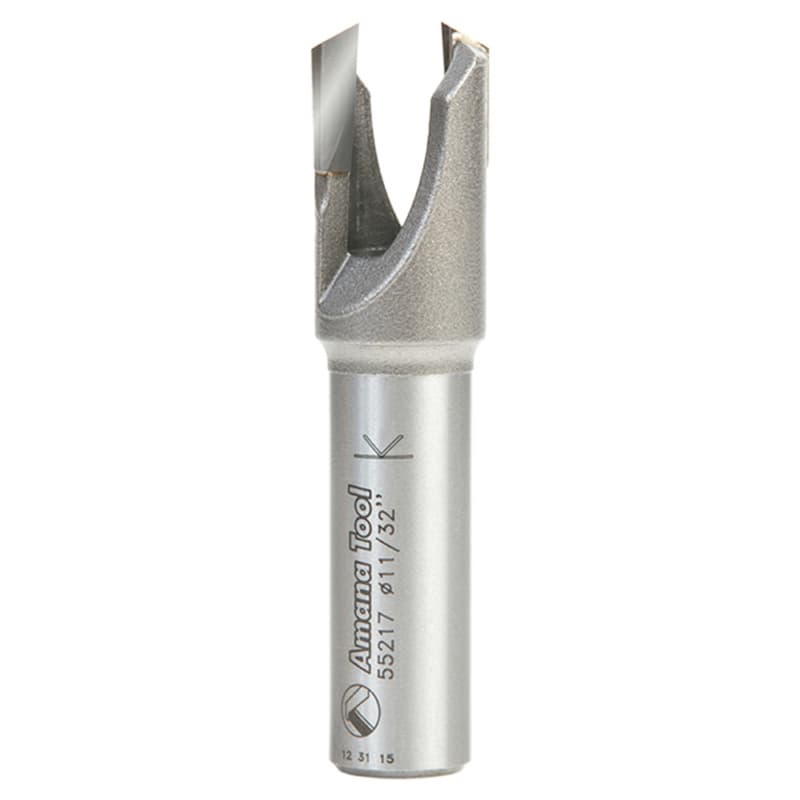 5/8" Dia x 1/2" Carbide Tipped Plug Cutter for Drill Press, 1/2" Shank