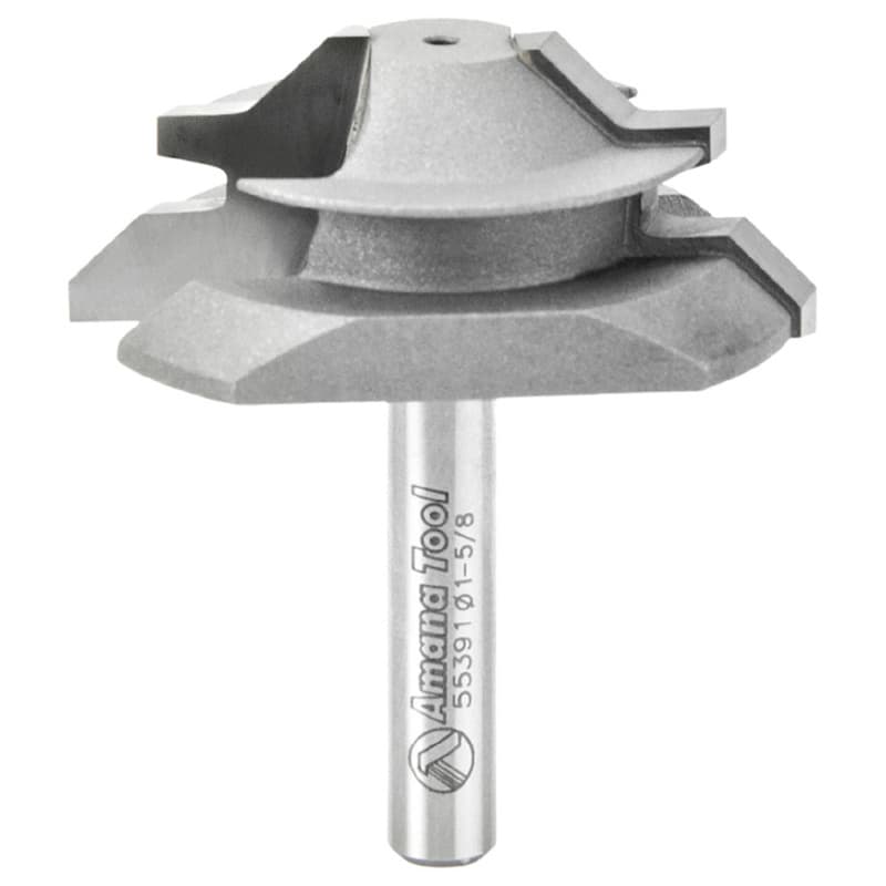 1-5/8" Dia x 5/8" Carbide Tipped Lock Miter Bit, 45°, 1/4" Shank for 3/8" - 1/2" Material