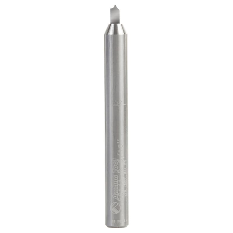 5/64" Dia x 3/16" Solid Carbide Point Cutting Roundover 1/32" Radius Router Bit, 1/4" Shank