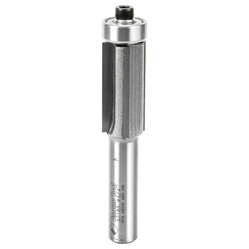 3/4" x 4" Flush Trim Solid Surface Bit, 4-Flute, 1/2" Shank
