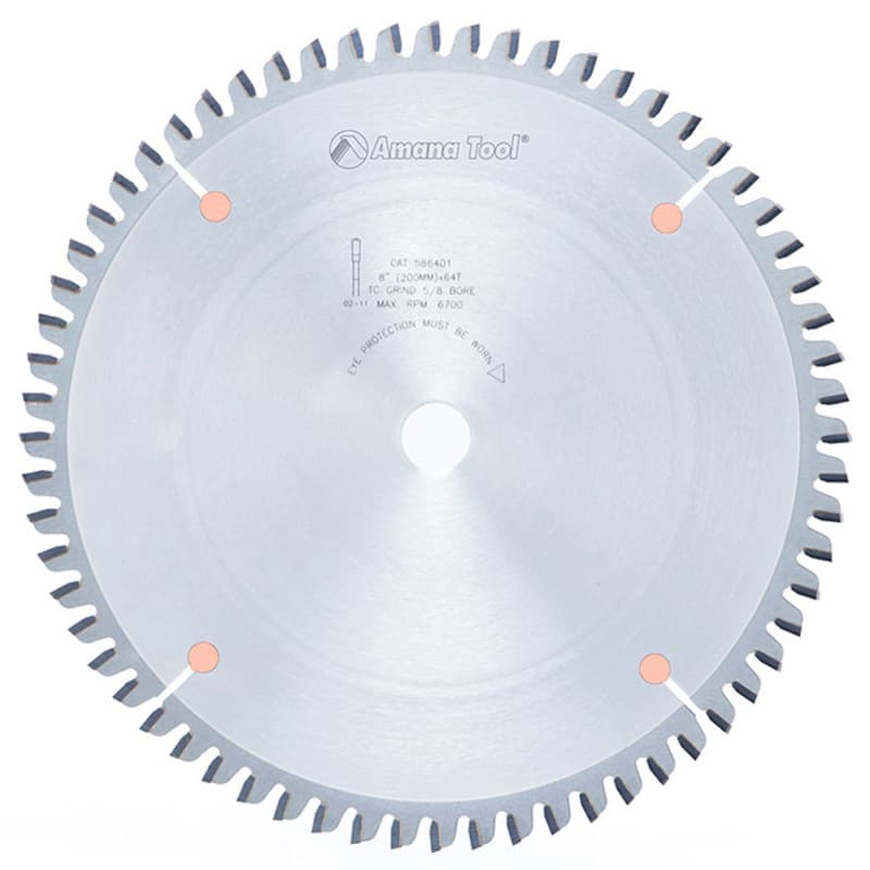 8" x 64 Teeth Aluminum/Non-Ferrous Metal Saw Blade