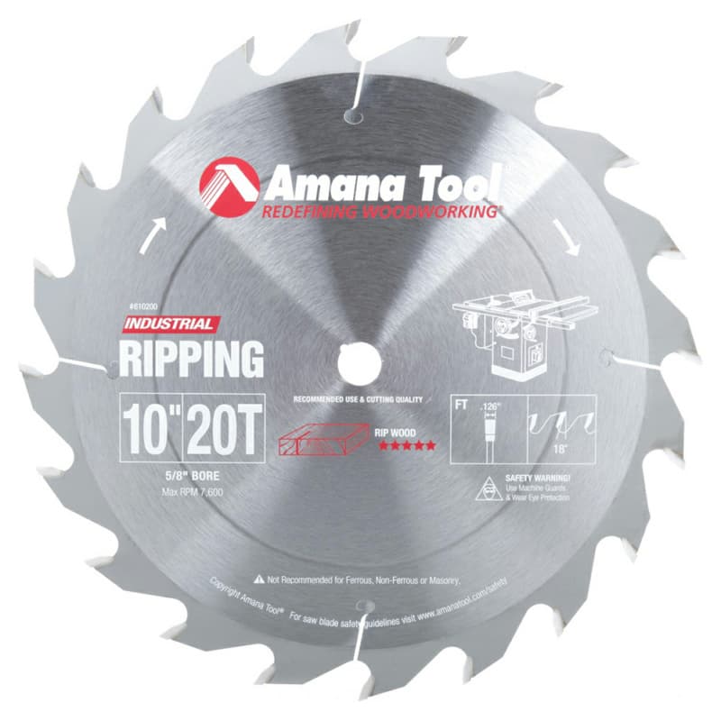 10" Dia x 20T Carbide Tipped Ripping Standard