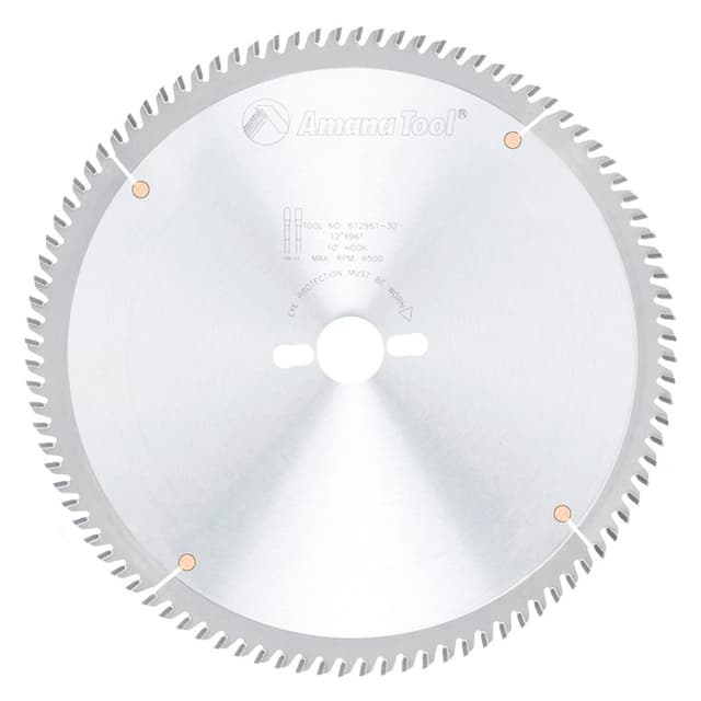 12" x 96 Teeth Fine Cross-Cut/Cut-Off Saw Blade, 30mm Bore