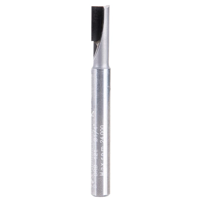 1/4" Dia x 1/2" Straight Plunge Down-Shear Polycrystalline Diamond Tipped Router Bit, Single Flute, 1/4" Shank