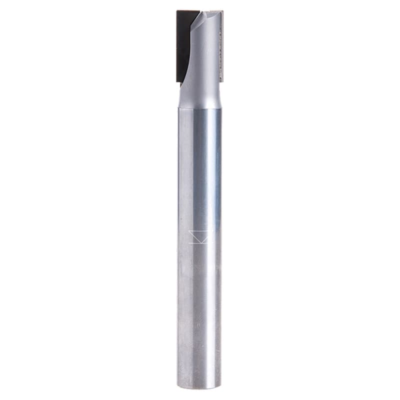 1/2" Dia x 3/4" Polycrystalline Diamond Tipped Straight Plunge Bit, Double Flute, 1/2" Shank