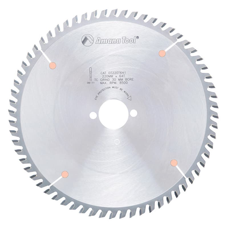 220mm x 64 Teeth Ditec Holz-Her General Purpose Saw Blade, Triple Chip Grind