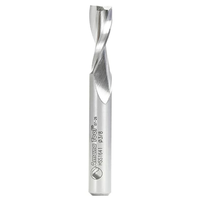 3/8" x 3" Aluminum Cutting Up-Cut Spiral Router Bit, 2-Flute, 3/8" Shank