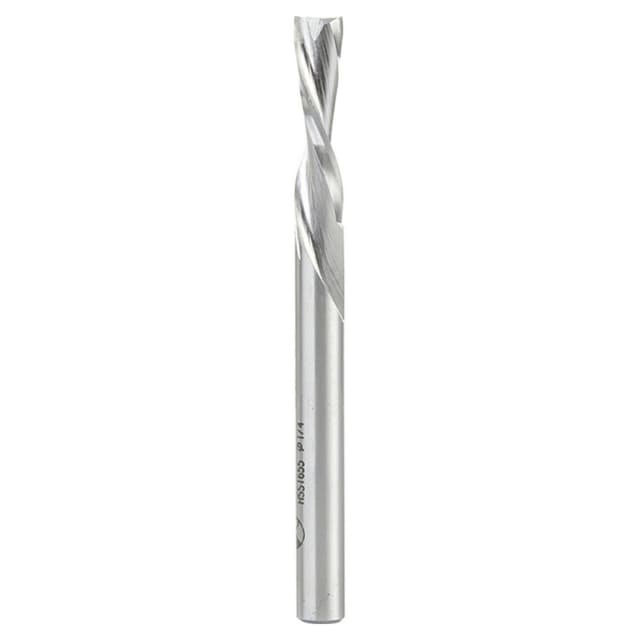 1/4" x 3" Aluminum Cutting Down-Cut Spiral Router Bit, 2-Flute, 1/4" Shank
