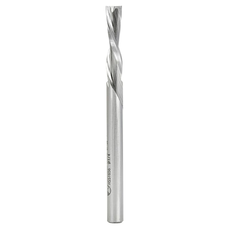 1/4" x 3-1/4" Aluminum Cutting Down-Cut Spiral Router Bit, 2-Flute, 1/4" Shank
