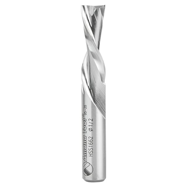 1/2" x 3-1/2" Aluminum Cutting Down-Cut Spiral Router Bit, 2-Flute, 1/2" Shank