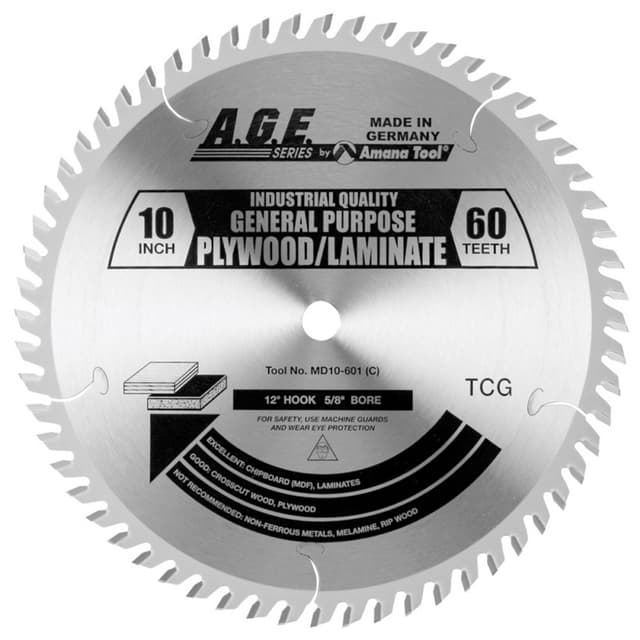 10" x 60 Teeth General Purpose Cross-Cut/Cut-Off Saw Blade