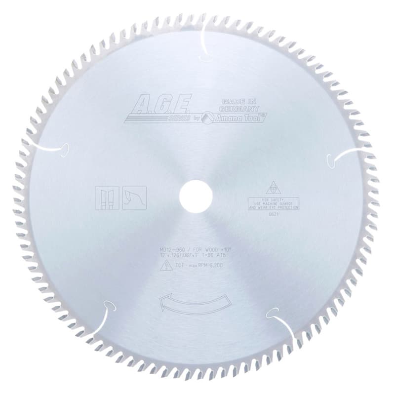 12" x 96 Teeth Cross-Cut/Cut-Off Circular Saw Blade, 30mm Bore Diameter