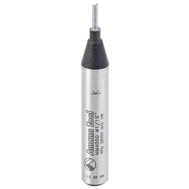 1/16" x 1-3/4" Miniature Plunging Router Bit, 1-Flute, 1/4" Shank
