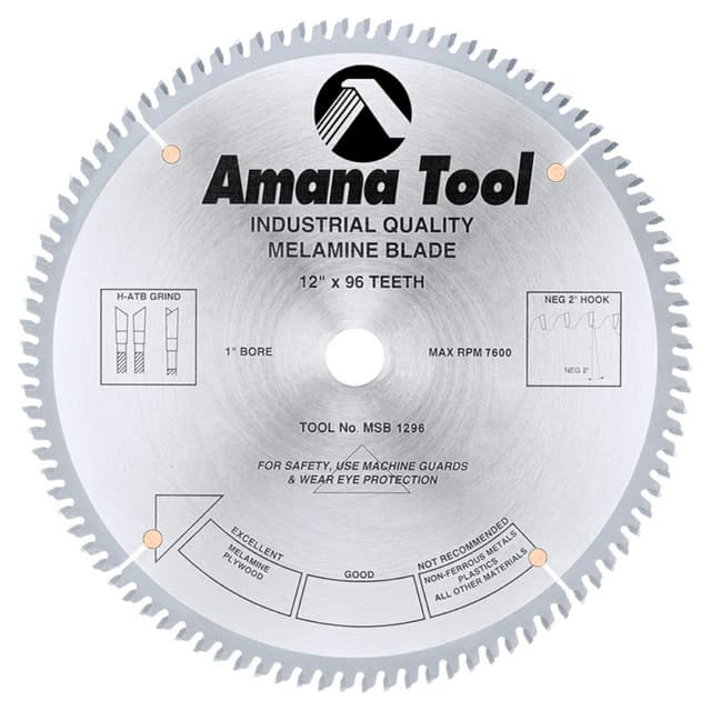 12" x 96 Teeth Double-Face Melamine Saw Blade