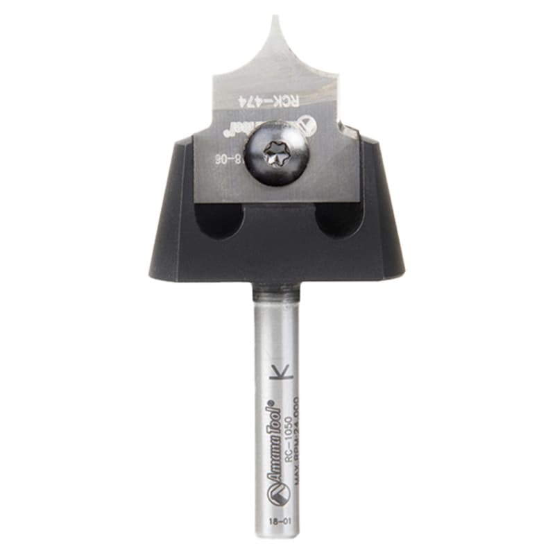 RC-1060 5/16" Radius x 7/8" x 5/16" Tru Point Roundover Insert CNC System Router Bit, 1/4" Inch Shank