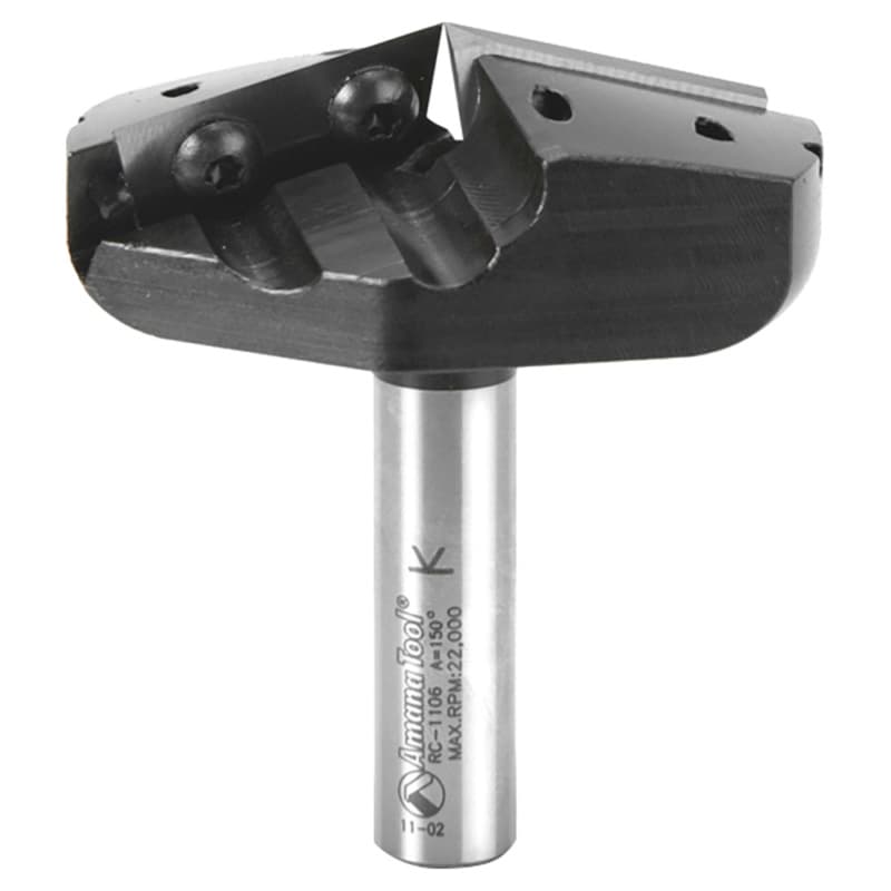 Insert V-Groove 150° x 19/64 x 1/2" Shank CNC Router Bit