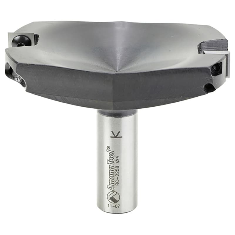 RC-2258 4" x 1/2" CNC Insert Carbide Spoilboard Surfacing, Rabbeting, Flycutter, Slab Leveler/Surface Planer Router Bit, 3/4" Shank