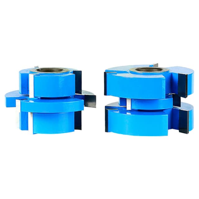 3-3/8" 2-Piece 3-Wing Stile/Rail Tongue/Groove Cabinet Door Cutter Set