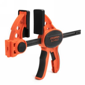 6" One Handed E-Z Hold Expandable Bar Clamp with Grip lever Handle, 3-3/8" Throat Depth
