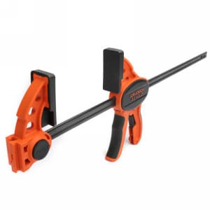 18" One Handed E-Z Hold Expandable Bar Clamp with Grip lever Handle, 3-3/8" Throat Depth