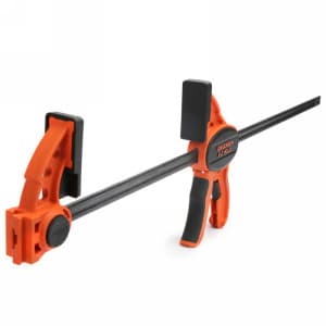 24" One Handed E-Z Hold Expandable Bar Clamp with Grip lever Handle, 3-3/8" Throat Depth