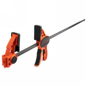 36" One Handed E-Z Hold Expandable Bar Clamp with Grip lever Handle, 3-3/8" Throat Depth
