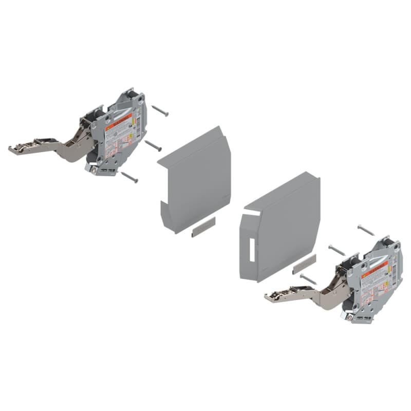 Aventos HK-S Tip-On Lift Mechanism/Cover Set, Deep Gray, Power Factor 40 - 85