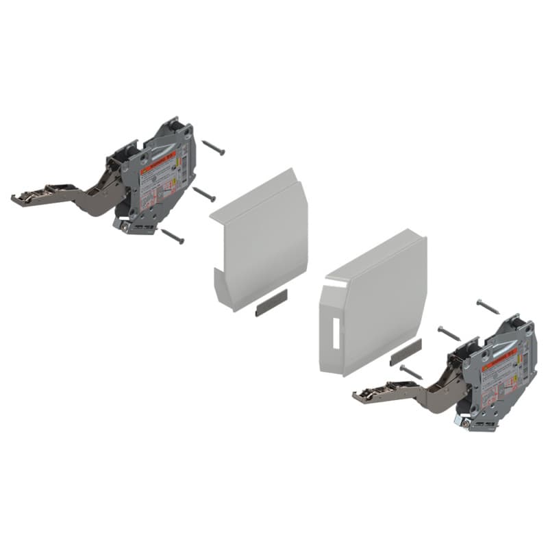 Aventos HK-S Tip-On Lift Mechanism/Cover Set, Silk White, Power Factor 40 - 85