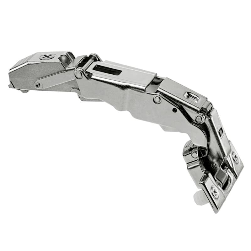 Clip Top 155° Opening Wide-Angled Hinge with BLUMOTION Soft-Closing, 45mm Bore Pattern, Full Overlay, Nickel-Plated, Dowelled
