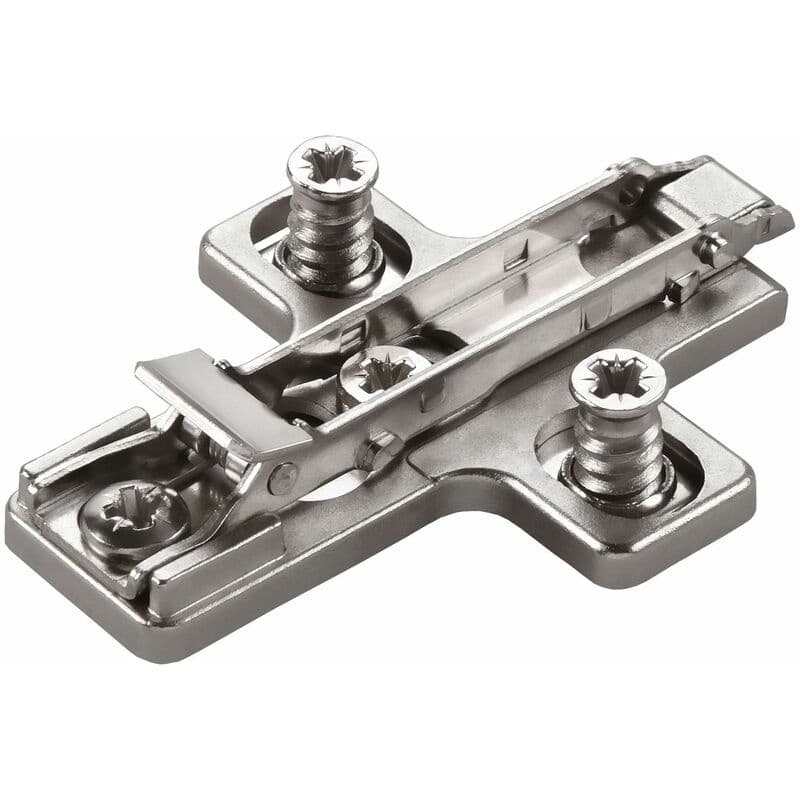 Domi Cam Adjustable Wing Mounting Plate, Nickel-Plated, Screw-On, 3mm