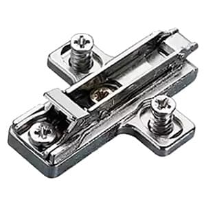 Domi Cam Adjustable Wing Mounting Plate, Nickel-Plated, Screw-On, 0mm