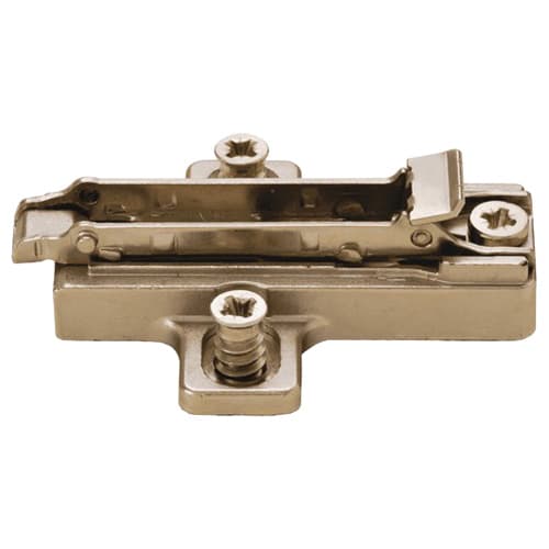 Domi Cam Adjustable Wing Mounting Plate, Nickel-Plated, with Pre-Mounted Euro-Screws, 3mm
