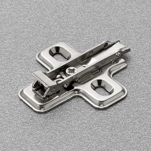 Domi Snap-On 1-Cam Mounting Plate with Wood Screws, Nickel-Plated, 2mm