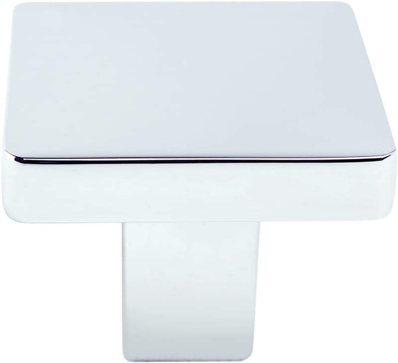 1-1/8" Square Knob, Polished Chrome
