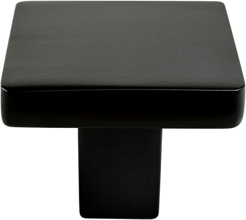 1-1/8" Square Knob, Matte Black