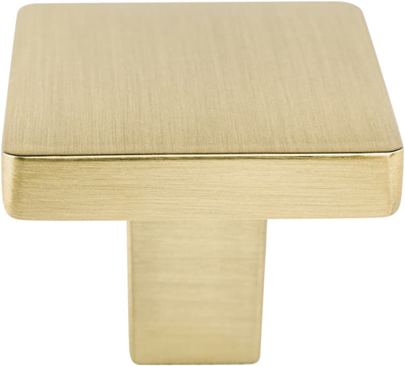 1-1/8" Square Knob, Satin Champagne