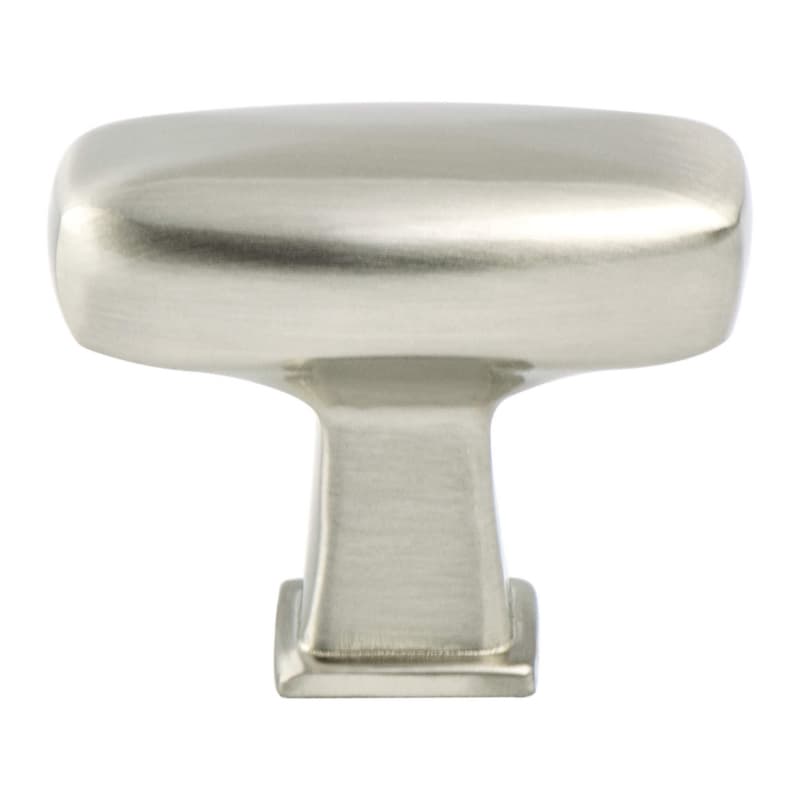 1-9/16" Subtle Surge Rectangle Knob, Brushed Nickel