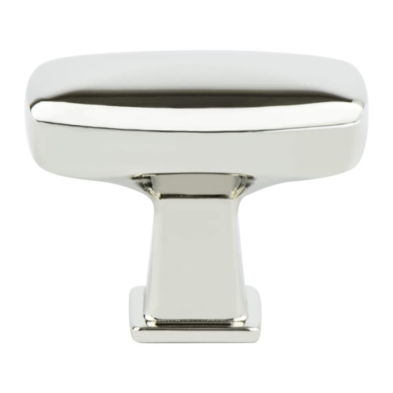 1-9/16" Subtle Surge Rectangle Knob, Polished Nickel