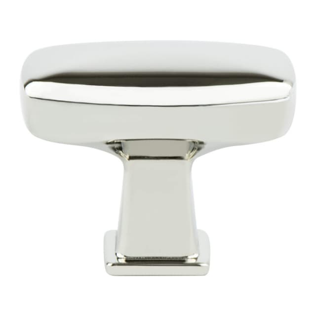1-9/16" Subtle Surge Rectangle Knob, Polished Nickel