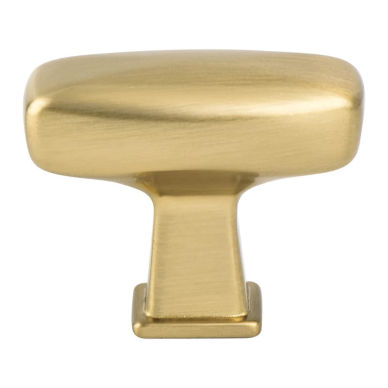 1-9/16" Subtle Surge Rectangle Knob, Modern Brushed Gold
