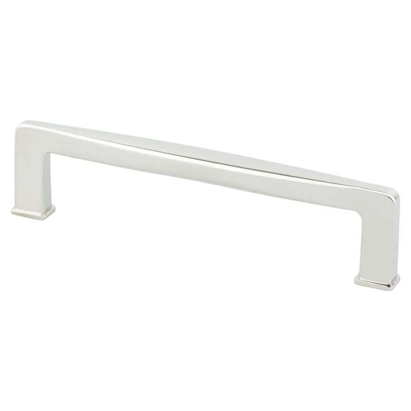 128mm Subtle Surge Decorative Bar Pull, Polished Nickel
