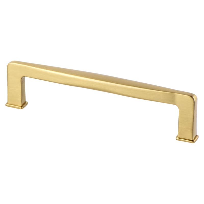 128mm Subtle Surge Decorative Bar Pull, Modern Brushed Gold