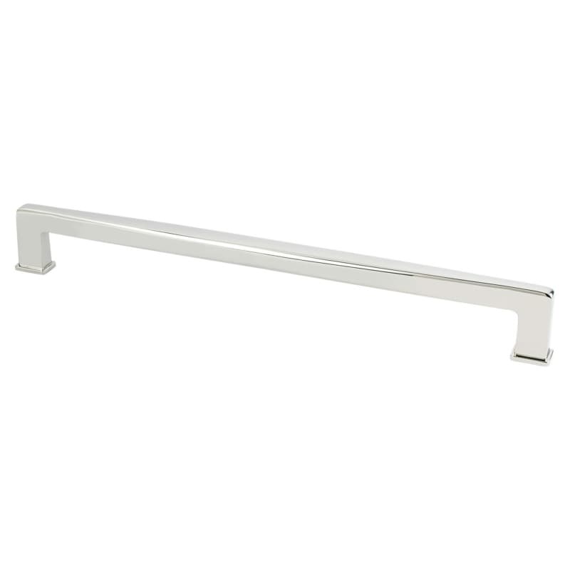 12" Subtle Surge Decorative Bar Pull, Polished Nickel